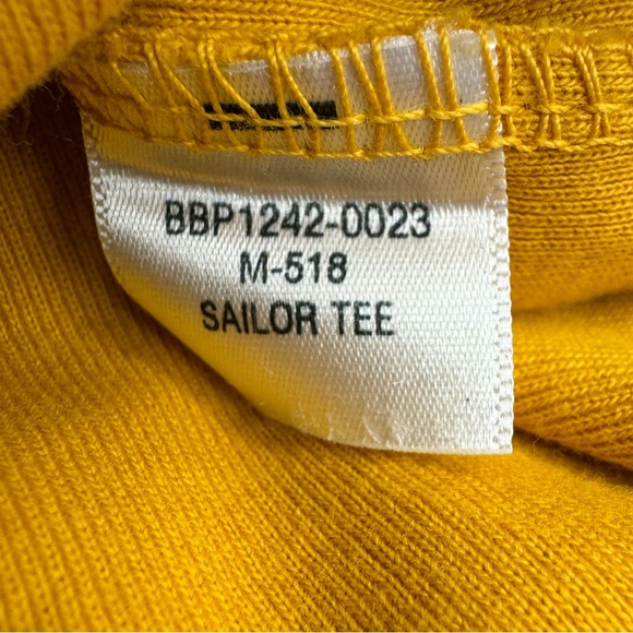 NWOT Big Bud Press Sailor Tee Top Mustard Yellow Size Small - Picture 10 of 12